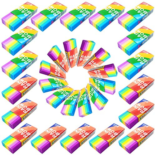 Kinder Radierer Set mini - 30 Stk. Weiche Schule Radiergummi 2B Würfel, Ideal als Geschenk für Kids in Schule & Skizzenbüro