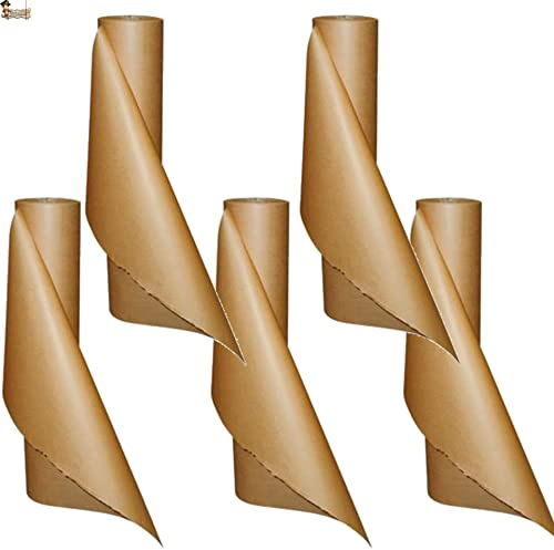 BricoLoco.com Papier Kraft marron en rouleau. Emballage, remplissage, emballage, cadeau, expédition, artisanat papier kraft ou craft. (60 cm x 15 mts, 5)
