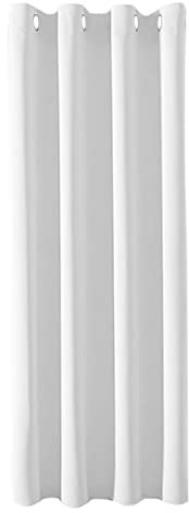 MRTREES Verdunkelungsvorhang Thermovorhang Kälteschutz mit Ösen Vorhang Weiss-grau Blickdicht 240 cm Lang 140 cm Breit, 1 Stück, Wohnzimmer Vorhänge und Gardinen Abdunkelnd
