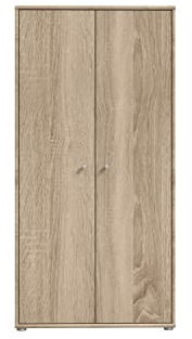 Forte Tempra 2 Kommode mit 2 Türen, Holzwerkstoff, Sonoma Eiche Dekor, Bx H xT: 73,7 x 149,5 x 34,8 cm