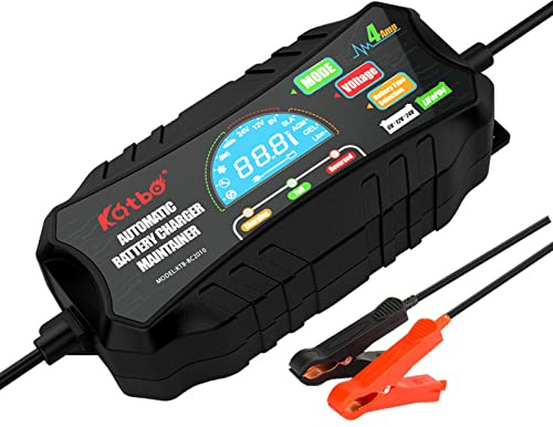 Ladegerät Autobatterie 12V 24V KFZ Batterieladegerät Vollautomatisches LCD-Bildschirm Vollautomatisches Ladegerät für Auto Motorrad batterieladegerät