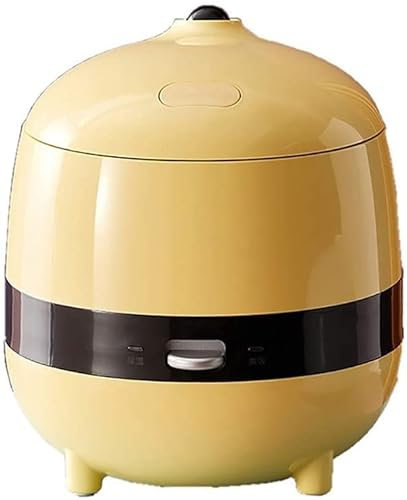 SilteD Mini Cute Rice Cooker Household Non-Stick Rice Cooker One-Key Cooking And Automatic Heat Preservation for 1-2 People 1.2L-200W,Yellow