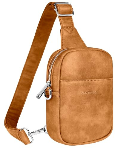Vantamo Crossbody Bag Damen mit RFID-Schutz & Extra Sicher Anti-Diebstahl-Clip, Stilvolle Handtasche für den Alltag oder die Reise, Hochwertigem Material Anti Diebstahl Umhängetasche