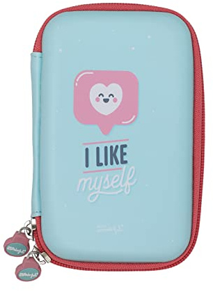 WONDEE Mr Wonderful - Funda y Funda para Disco Duro Externo de 2,5 Pulgadas, Banco de energía y Cables, Funda con Cremallera y diseño I Like - Regalos Originales para Mujeres y niñas