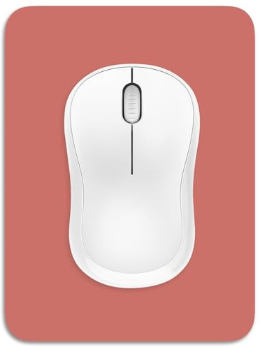 Dapesuom Small Mouse Pad, 6 x 8 Inch Thick Rubber Premium-Textured Non-Slip Portable & Washable Mini Mouse Mat for Women Men Wireless Laptops Keyboard Tray Gaming Computer Office Travel, Indian Red