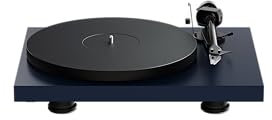 Pro-Ject Debut Evo 2, Audiophiler Plattenspieler der nächsten Generation mit Carbon Tonarm und elektronischer Geschwindigkeitsumschaltung, Made in Europe (Stahlblau Satin)