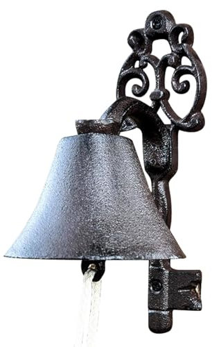 Hängende Abendessenglocke | Rustikale Vintage-Türglocke aus Gusseisen, antike dekorative Glocke für Tür, Kneipe, Innendekoration für Zuhause, Schule oder Kirche