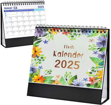 MisFun Skrivbordskalender 2025, kontorskalender, månadskalender, bordskalender 2025, perfekt för hemmakontor och skola, skrivbordskalender för organisation och planering (A)