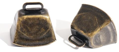 Weihnachtsglocken Deko Vintage Geschenke Glocke Rustikale Glocke Kuhglocke Klein Weihnachtsbaumglocken Zum Aufhängen Christmas Kuhglocken(2 Pcs Bronzebronze)