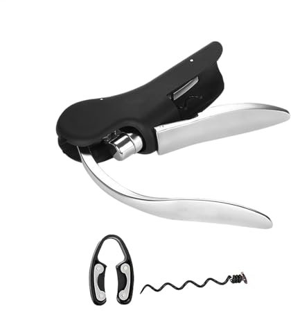 Tire-bouchon à levier vertical classique | Tire-bouchon à levier vertical – Tire-bouchon et ouvre-bouteilles avec vis anti-adhésives supplémentaires