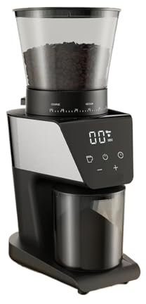 Moulin à Céréales Électrique, Moulin à café électrique à meules automatiques avec 30 vitesses for expresso, café américain, stockage visuel des grains pour Moudre Rapidement