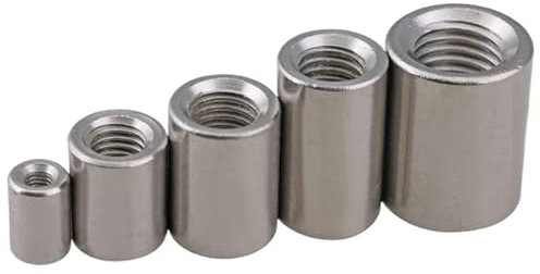 Runde lange Kupplungsmuttern, A2 Edelstahl Verlängern Lange Verlängern Runde Kupplung Stecker Joint Hülse Mutter Metrisches Gewinde M3 M4 M5 M6 M8 M10 M12 M14 M16(1pcs,M8x12x25)
