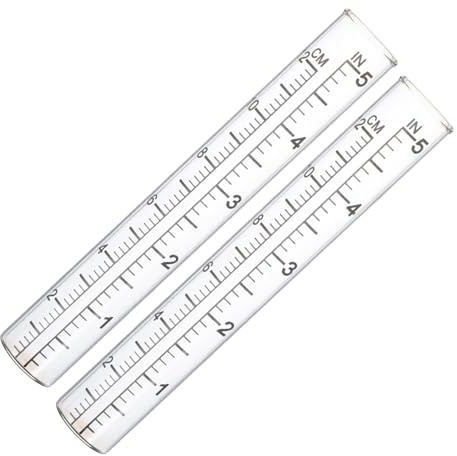 ibasenice Outdoor Rain Gauge Accessories 2pcs Replacement Tube Glass for Rain Measure Gauge