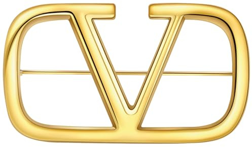 Gold Buchstabe Broschen für Kleidung Brief,CC Brosche Damen Silber,Brooch,Ideal Geschenk für Frauen, Ideal für Geburtstage,Muttertag,Mode Schmuck
