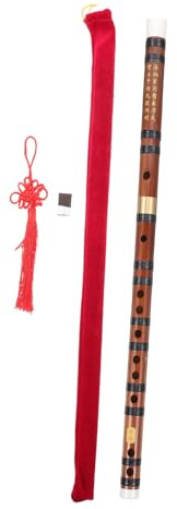 Yardwe Bambusflöte Chinesische Flöte Tragbare Flöte für Junge Mädchen Anfängerflöte Musikinstrument Blasinstrument