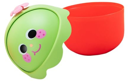 Vaguelly Mini Poubelle de Bureau Rouge avec Couvercle Petit Seau à Déchets Décoratif pour Bureau Chambre Cuisine et Plus