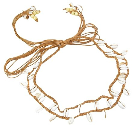 Cintura in vita da donna con perline delicate Decors intrecciato decorativo cappello corda per donne vestito scattare foto cintura in vita cappello decorativo corda, cachi, Taglia unica