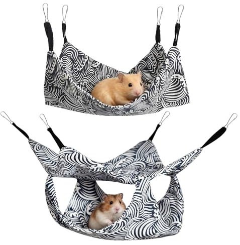mimzemamz Gabbia Porcellino D'india,Gabbia per Conigli Amaca a Strato Singolo e Doppio in Design 2 in 1,Amaca Piccola per Animali Domestici Porcellini D'india,Furetti,Scoiattoli,Piccoli Animali