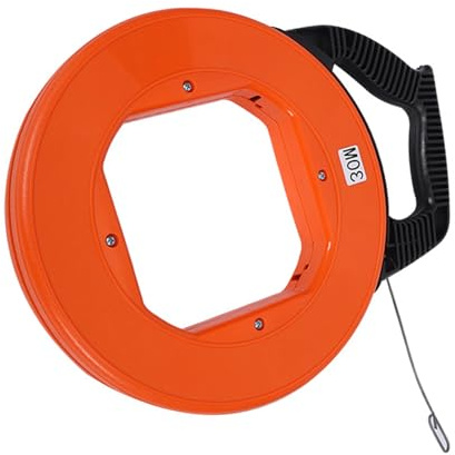 Cinta guía de acero de 3 mm de alta resistencia, extractor de cables profesional de 30 metros, ideal para instalación de cables eléctricos, de datos y de bajo voltaje