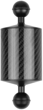 Ludom Bras flottant en fibre de carbone pour système d'éclairage ultra-léger à flottabilité sous-marine de 1 pouce pour plateau de plongée (noir, diamètre 60 mm, 5)