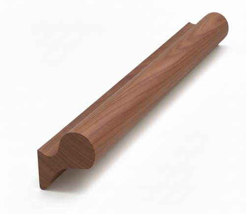 94mm x 34mm Sapele Hard Wood Pigs Ear Wall Mounted Staircase Handrail 1.8m-4.2m (3.6m)