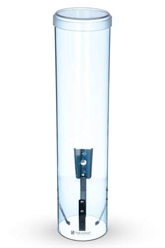 San Jamar C3260TBL Bicchieri da Acqua Grandi, Estrazione dal Basso, Colori Blu Artico, Diametro Bordo 56-81 mm, Dimensioni Bicchiere 177-300 ml, Lunghezza Tubo 597 mm (Pack of 6)