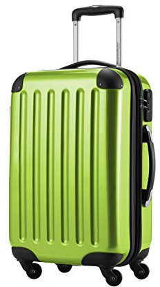 Hauptstadtkoffer® · Valise á Coque Dure Bagages à Main de Couleur Verte de la Pomme Brillante · Environ 55 * 35 * 20 cm avec Un pli de 4cm pour l´expension de Son Volume Qui a Un Maximum de 45 litres