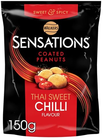 Walkers Sensations Thai Sweet Chilli Coated Peanuts (165g) by Groceries