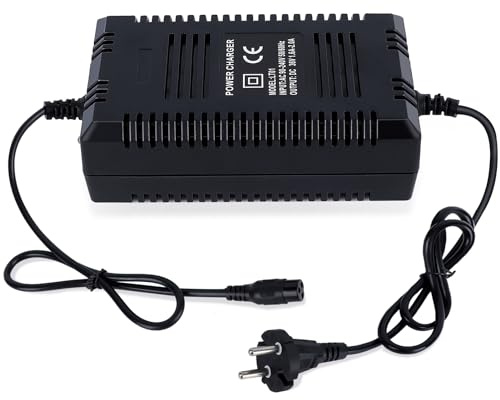 VBESTLIFE Chargeur de Batterie Automatique Intelligent 36V, Chargeur de Batterie au Plomb, Affichage numérique pour vélo électrique/Voiture. (EU)
