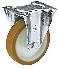 Wicke | Ruote in poliuretano e cerchioni in poliammide | Ø x larghezza ruota 125 x 38 mm | portata 200 kg | rotella a supporto fisso con cuscinetto a