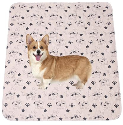 Welpenunterlagen Waschbar, 80*90cm Hundetrainingspads Wiederverwendbare Matten für Hunde, Schnell Absorbierend Puppy Pads für Hunde, Katzen, Meerschweinchen