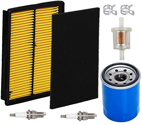 Carkio Luftfilter Vorreiniger Ölfilter Kraftstofffilter Zündkerze Tune Up Kit für Honda GX610 GX620 GX670 GXV620 GX610KS GX620K1 18 20 24HP ersetzt 17210-ZJ1-841 17210-ZJ1-842