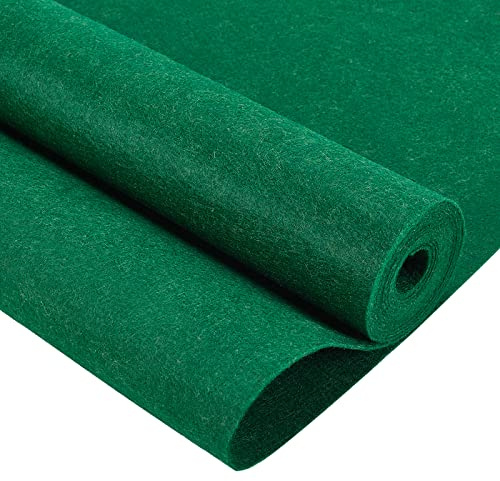 BENECREAT 3 m x 40 cm grön filtrulle – icke-vävd stoppning för kudde, gör-det-själv-hantverk, lappverk sömnad – 0,9 mm tjock