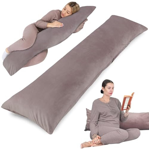 Totsy Baby Cojin Embarazo 145cm – Almohada Larga para Dormir de Lado Cojín Respaldo Cama Ideal para Descanso Maternidad y Lactancia Embarazadas