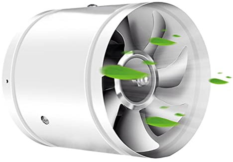 Ventilatore di scarico, 200 mm, ventilatore in linea, 1000 m³/h, ventola di scarico industriale, funzionamento silenzioso, per ufficio, corridoio, camera idroponica