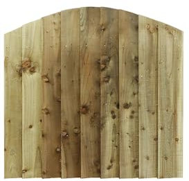 Made to Measure 3ft Wooden Garden Gate, Custom Feather Edge Semi-Braced Arch Top Treated Timber Door for Outdoor Pathway Home Access, MAX 90cm High x MAX 90cm Wide