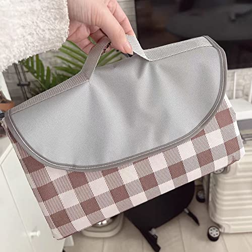 LRUUIDDE Extra Large 80x 80 Beach Blanket, Outdoor Picnic Blankets, Waterproof Sandproof Portable Blankets, Foldable and Lightweight for Spring Summer Camping, Beach, Park (Brown, 80x80 in)