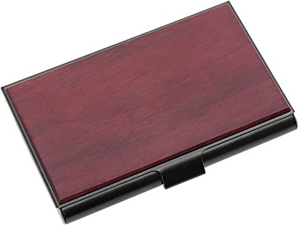 Visitenkarten Etui/Kartenetui Männliche und weibliche Geschäft High-End-kreativer Kartenkasten Edelstahl-Kartenhalter exquisite tragbare hölzerne Visitenkartenkasten Visitenkartenständer ( Color : 06