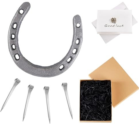 1 Set Ferro di Cavallo Portafortuna Portafortuna Inaugurazione Negozioavallo Portafortuna Regalo di Apertura Nuovo Regalo di Casa per Camere da Letto Soggiorni Uffici Pareti Cancelli e Altri Luoghi