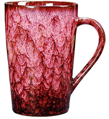 ESOUY Tazza da caffè Tazza in Ceramica Smaltata Personalizzata per Forno 400 ml Tazza da Ufficio di Grande capacità Tazza da Colazione per Latte Domestico Tazza da tè (Colore : D)