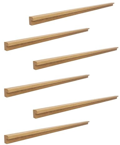 WYSKONT Griffe Möbel - BATO - Möbelknöpfe Aus Eiche - Holz Deko - Griffe für Küchenschränke - Knöpfe für Schränke - Schrankknöpfe - Möbelknopf (55,5 cm - Stück 6)