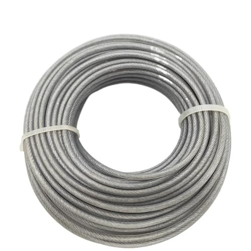 Trimmerfaden 2,0/2,4/2,7/3,0 mm Trimmer Stahl Nylon Drahtseil Schnur Schnur Strimmer Brushcutter Lange runde Rolle Gras Ersatzdraht ca. 15 m Rasentrimmer Schnur(2.0mm X 15m)