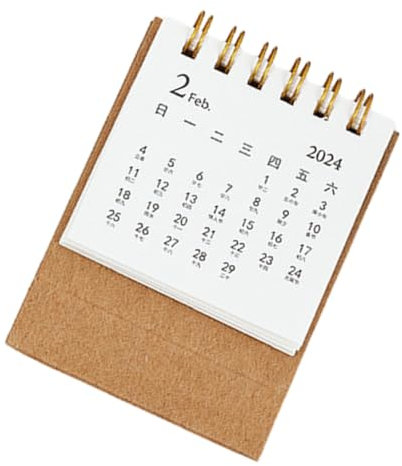 SHINEOFI Calendario Digital 2024 Mini Calendario De Escritorio Decorativo Papel Fácil De Usar