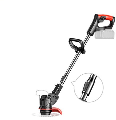 FfiMe Désherbeur électrique sans Fil, désherbeur léger 3 en 1 avec 2 Batteries de 5,0 Ah et Lames métalliques, Coupe-Bordure et Outils de pelouse, Couteau à Brosse de Jardin pour terrasse