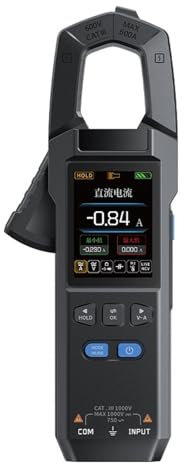 DEWIN Zangenamperemeter, Stromzange Multimeter Zangenamperemeter AC DC True RMS 10000 Count LED-Beleuchtungsmessung AC/DC Stromspannung