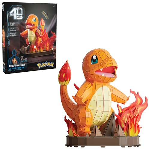 4D Build, Pokémon Charmander, Kit di Modellismo 3D, Puzzle per Adulti, 241 pezzi, dai 12 Anni in su