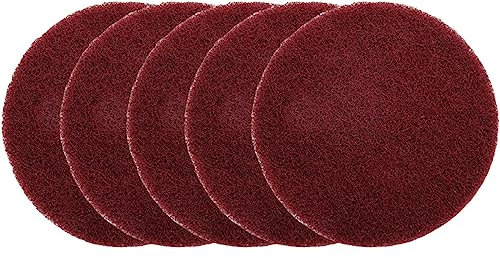 Dunxiles 5 Stück 4-Zoll-Polierpad Aus Nylon, Reinigungstuch, Scheuerpad, Industrielle Scheuerschwämme 240/400/800# Passend für 4-Zoll-Klett-Schleifpads, 400Er-Körnung, Reinigungswerkzeug