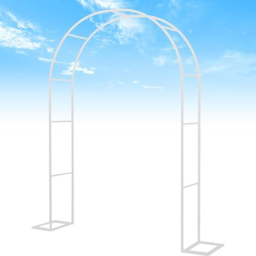 Extra breiter Gartenbogen 300/350 cm – hohes schwarzes Spalier für Kletterrosen und Weinreben, Hochzeitsdekoration, Pergola, Torbogen, B 1,4 m x H 2,3 m
