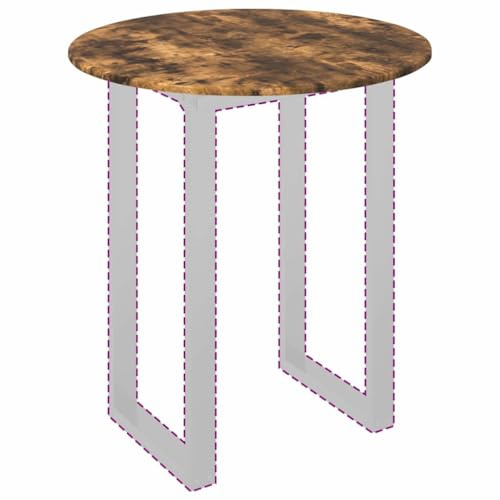 vidaXL Tischplatte Ø 80 x 1,5 cm Rund Holzwerkstoff Raucheiche | Schlanke und minimalistische runde Form, Ideal für Ersatz- und DIY-Projekte, Holzwerkstoff sorgt für Langlebigkeit