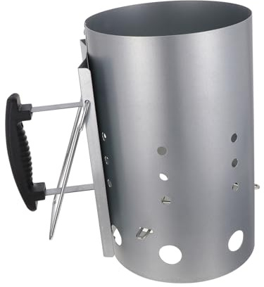 TOYZFRIENDY Accendifuoco per Barbecue a Carbone Manico in Nylon, Stufa a Carbone a Ciminiera per Accensione Rapida, Ventilazione Ottimale per Grigliate all’Aperto